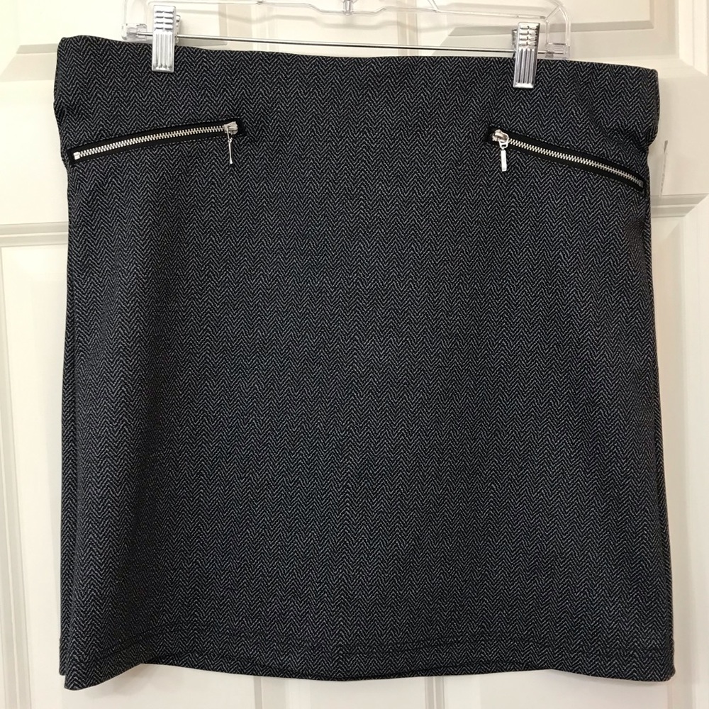 Maurices High Waisted Herringbone Skirt XL New Cute Classy